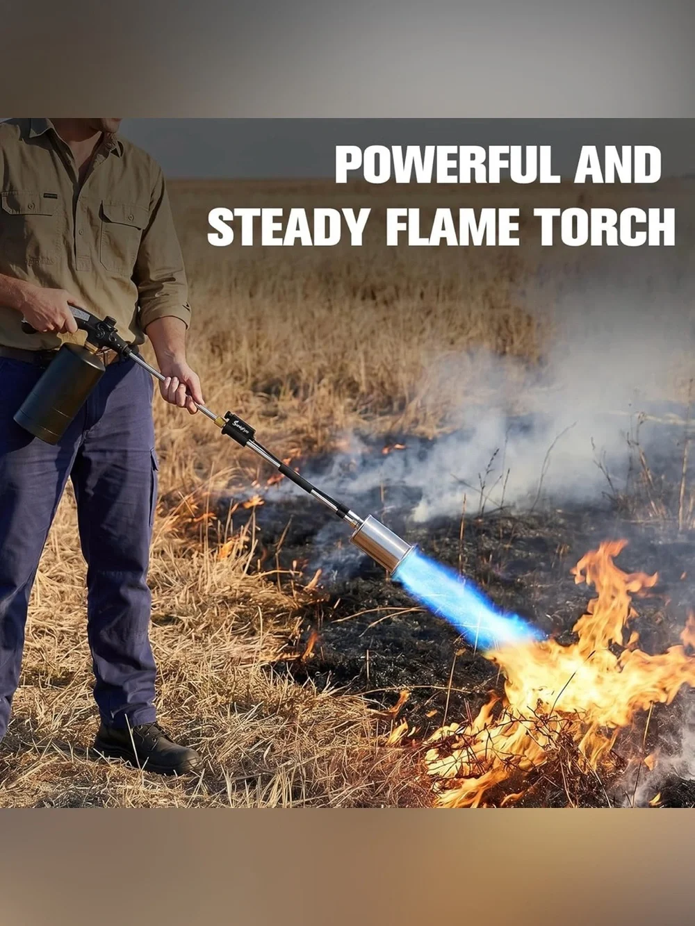 Propane Torch Weed Burner, CSA Certified Adjustable Flame Weed Detachable Handle